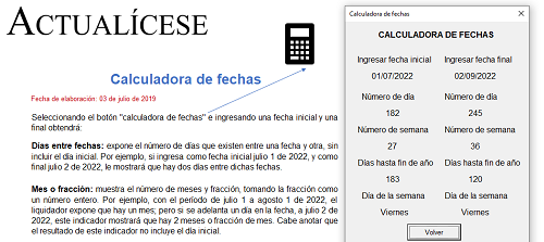 Calculadora de fechas