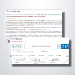 Formulario 210: declaración de renta de personas naturales residentes que no llevan contabilidad AG 2021