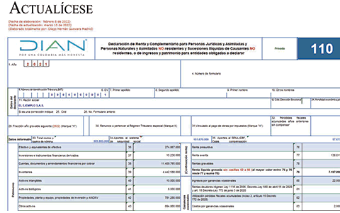 [Pack de Formatos] 30 formatos para elaborar la declaración de renta de personas jurídicas año gravable 2021