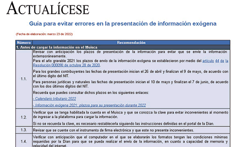 [Pack de Formatos] Guías para el reporte de información exógena 2021: ¡descárgalas ya!