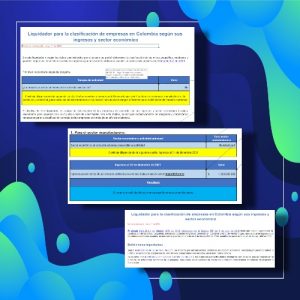 Liquidador para la clasificación de empresas en Colombia según sus ingresos y sector económico