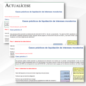 Casos prácticos de liquidación de intereses moratorios de obligaciones tributarias
