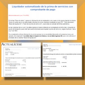 Liquidador automatizado de la prima de servicios con comprobante de pago