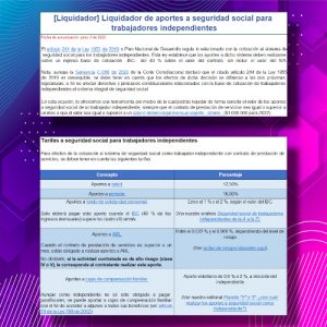 Liquidador de aportes a seguridad social para trabajadores independientes