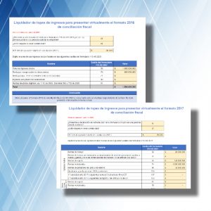 Liquidador de topes de ingresos para presentar formatos de conciliación fiscal 2516 y 2517