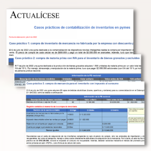 Casos prácticos de contabilización de inventarios en pymes