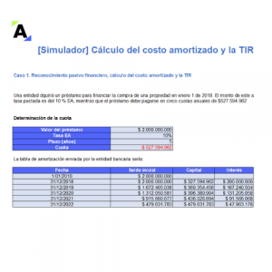 Cálculo del costo amortizado y la TIR