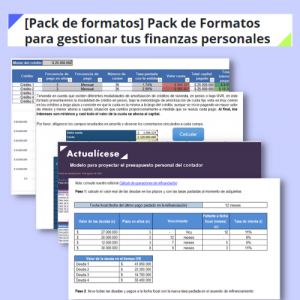 Pack de formatos para gestionar tus finanzas personales