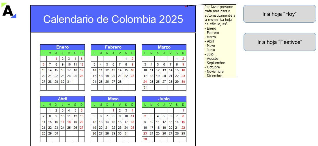 Planeador en Excel para contadores públicos colombianos