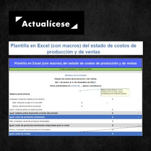 [Guía] Plantilla en Excel (con macros) del estado de costos de producción y de ventas