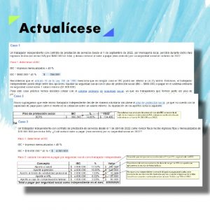 Casos prácticos de liquidación de seguridad social de independientes con contrato de prestación de servicios