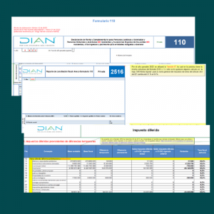 Pack de formatos para elaborar la declaración de renta de personas jurídicas año gravable 2022