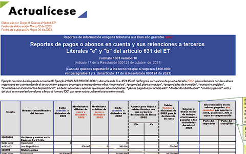 [Pack de Formatos] Herramientas y guías para el reporte de información exógena 2022