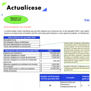 Tratamiento del ICA como descuento o deducción en la declaración de renta personas naturales: caso práctico en Excel