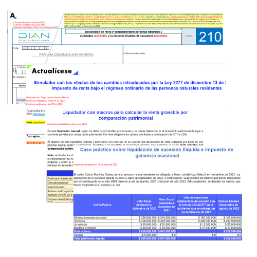 Pack de Formatos para elaborar la declaración de renta de personas naturales AG 2022