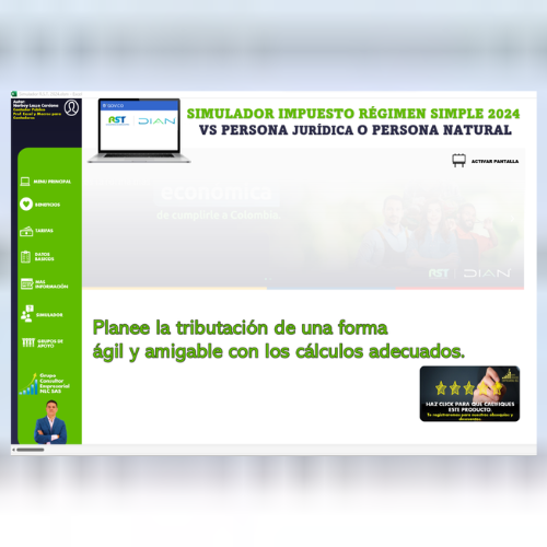 Simulador del régimen simple vs ordinario y persona natural 2024 – Grupo consultor empresarial NLC SAS