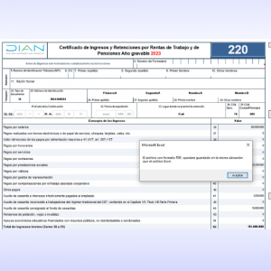 [Liquidador] Certificado de ingresos y retenciones: plantilla del formulario 220 y del formato 2276 AG 2023