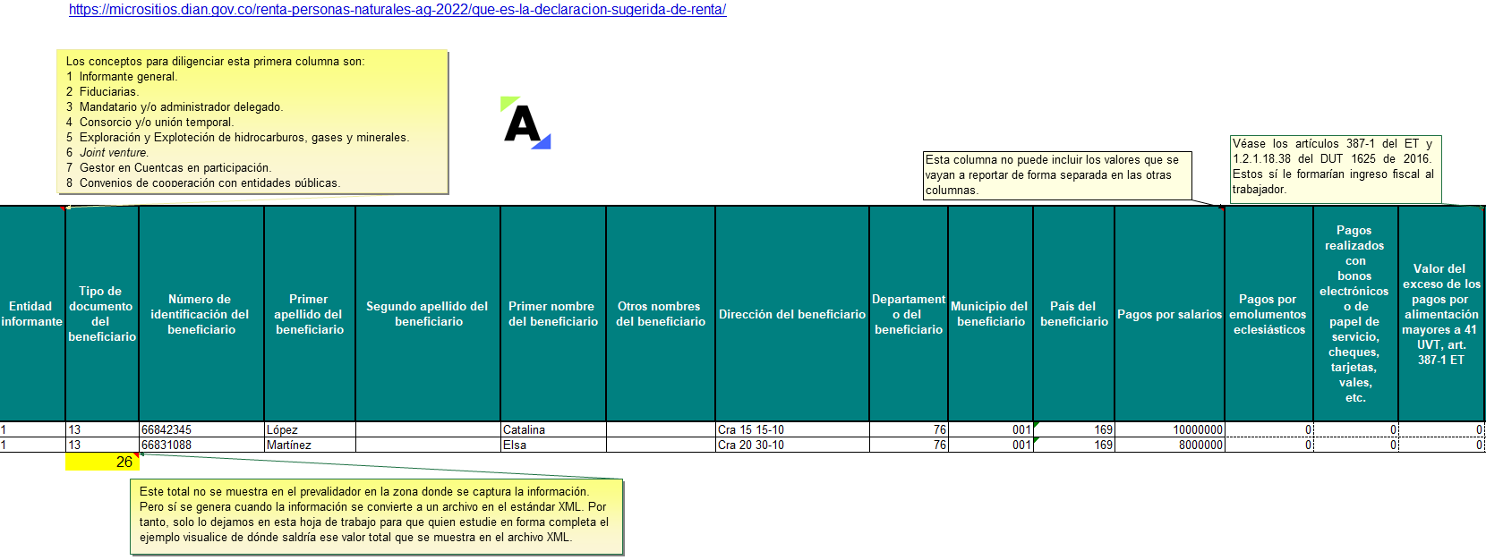[Liquidador] Plantilla del formato 2276, 2280 y 2743 para el reporte de información exógena de 2023