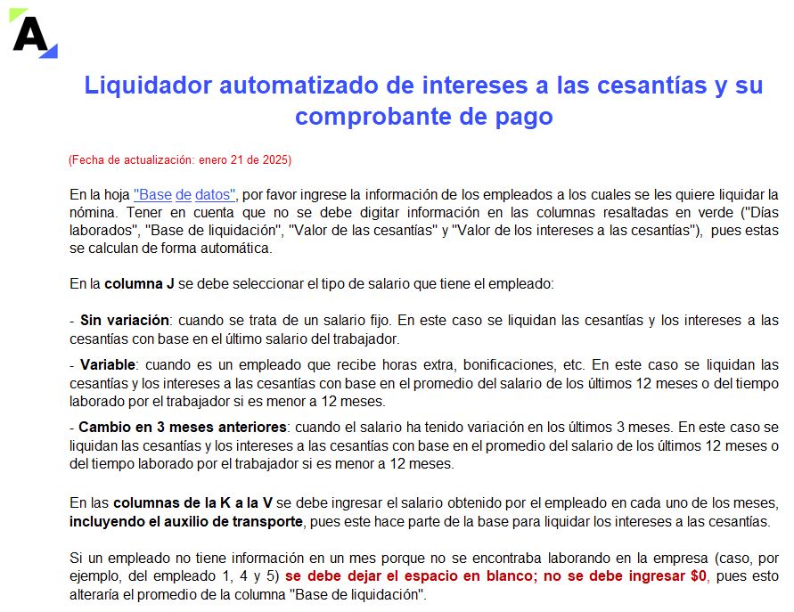 Liquidador automatizado de intereses a las cesantías y su comprobante de pago