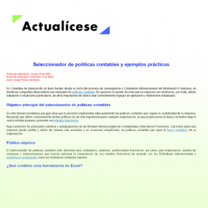 Seleccionador de políticas contables y ejemplos prácticos