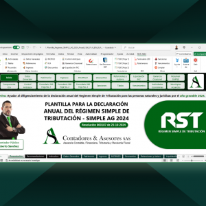 Herramienta Excel para la declaración anual del Régimen Simple de Tributación - SIMPLE AG 2024 - A.S. Contadores & Asesores