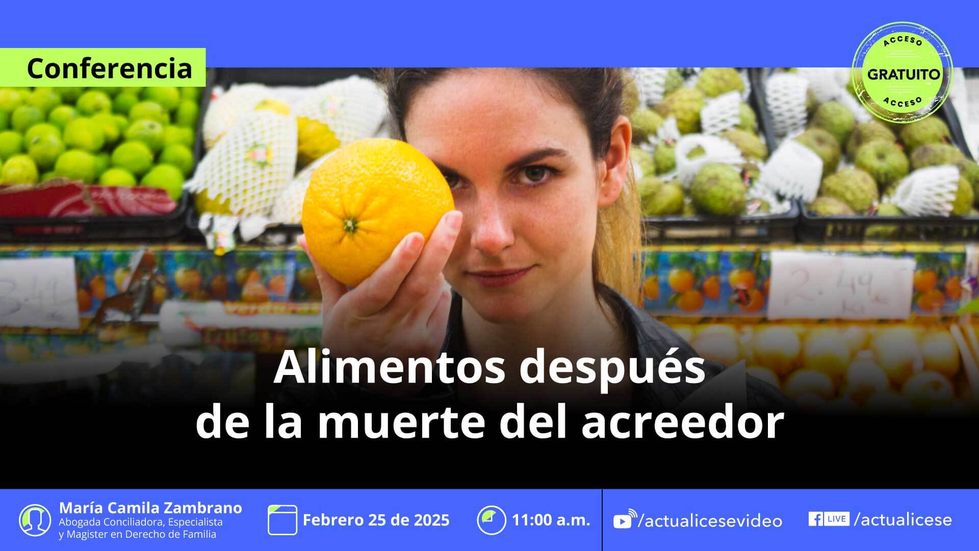 [Conferencia] Alimentos después de la muerte del acreedor