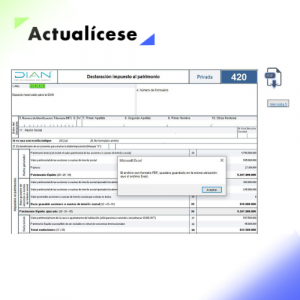 [Liquidador] Plantilla en Excel del formulario 420 AG 2025: declaración anual del impuesto al patrimonio