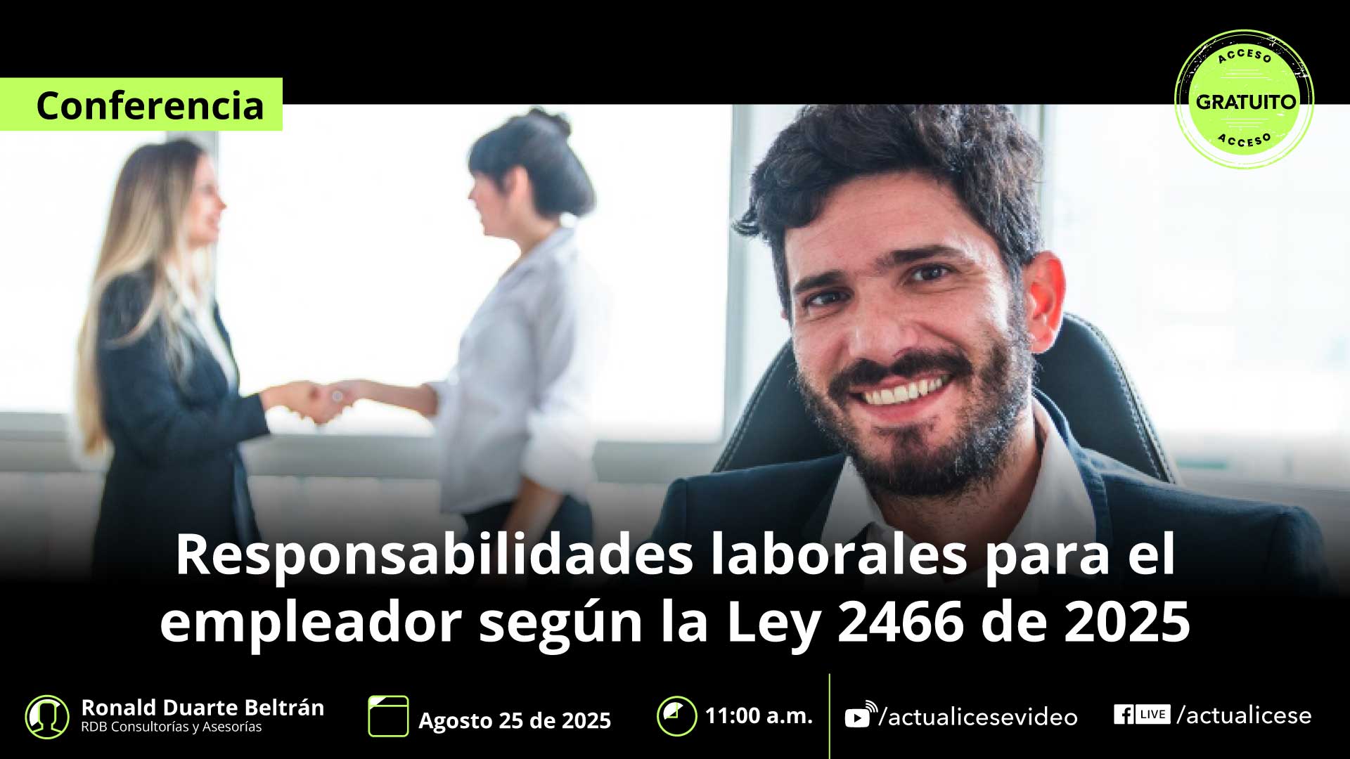 [Conferencia] Responsabilidades laborales para el empleador según la Ley 2466 de 2025